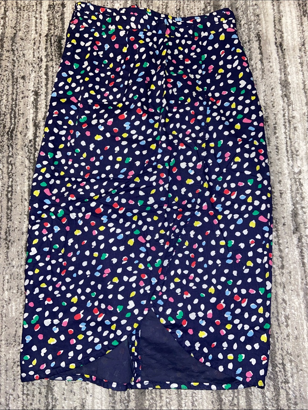 J.Crew size 4, navy multicolored skirt